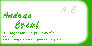 andras czipf business card